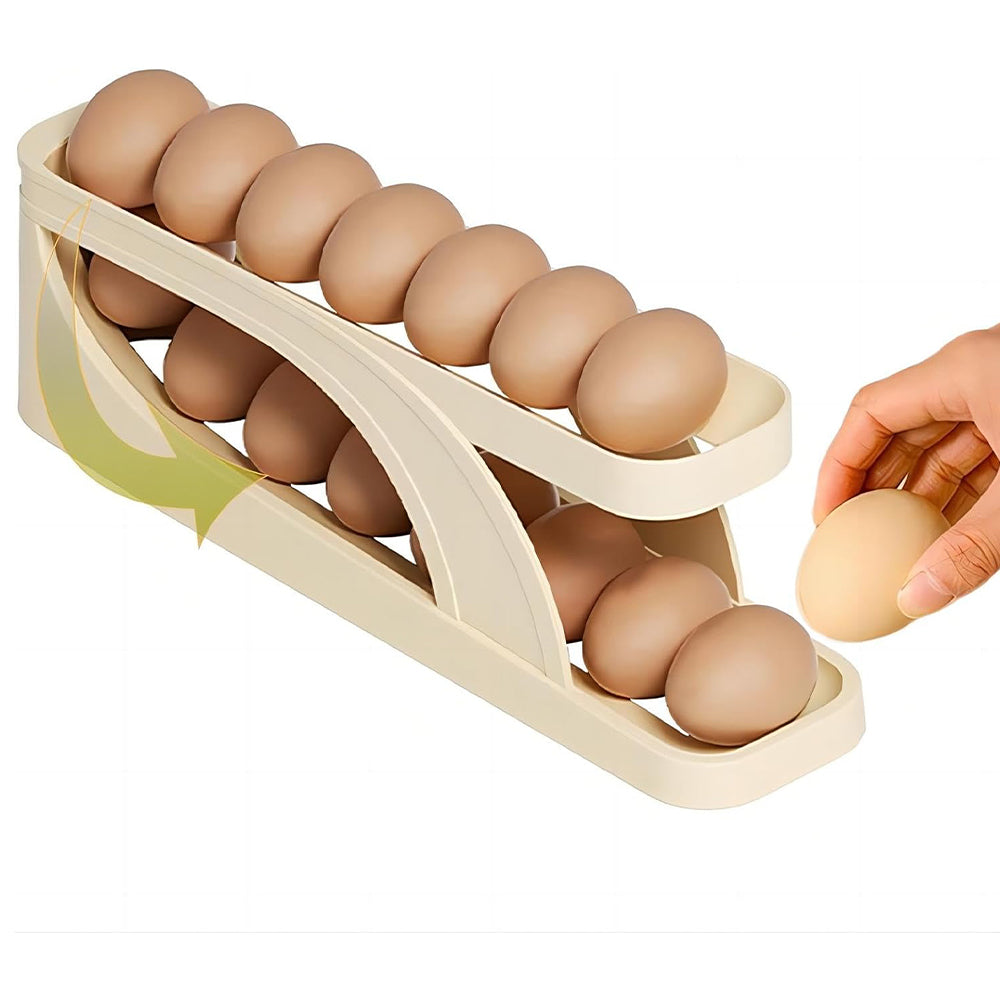 Double-Layer Roll Down Refrigerator Egg Dispense Tray_5