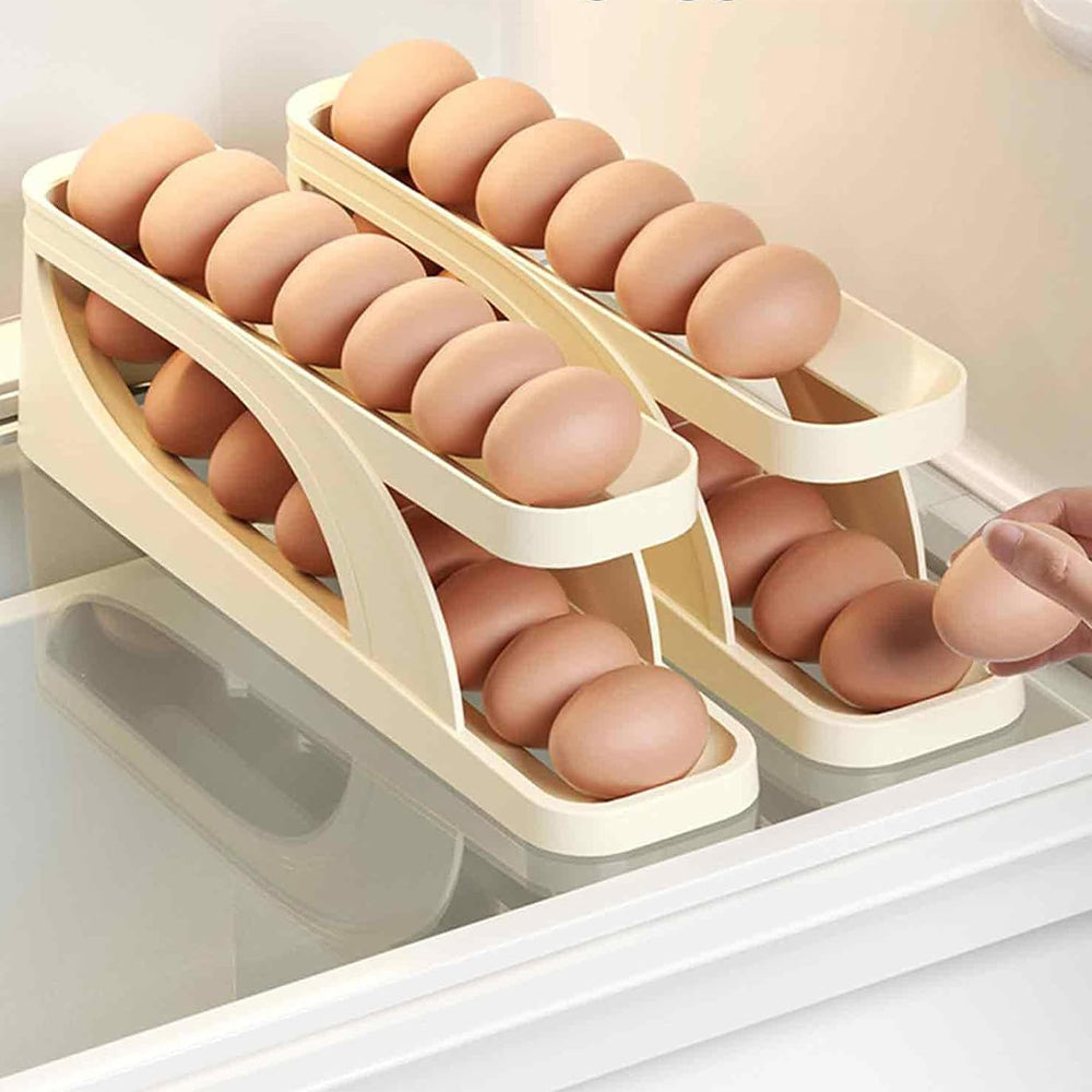 Double-Layer Roll Down Refrigerator Egg Dispense Tray_7