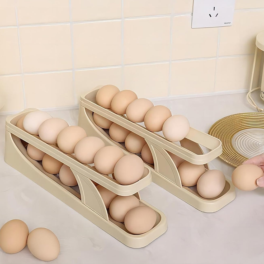 Double-Layer Roll Down Refrigerator Egg Dispense Tray_10