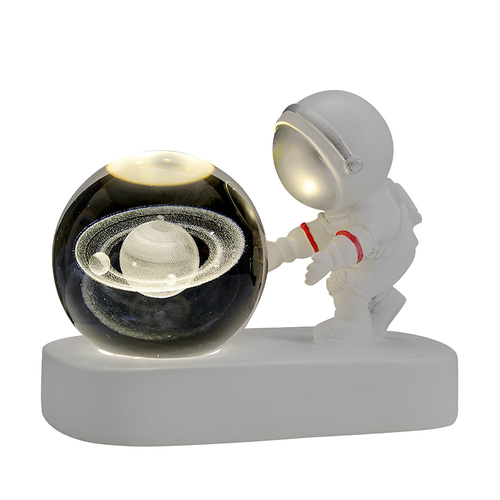 Astronaut 3D Crystal Ball Night Light for Home Décor - USB Plugged In_3