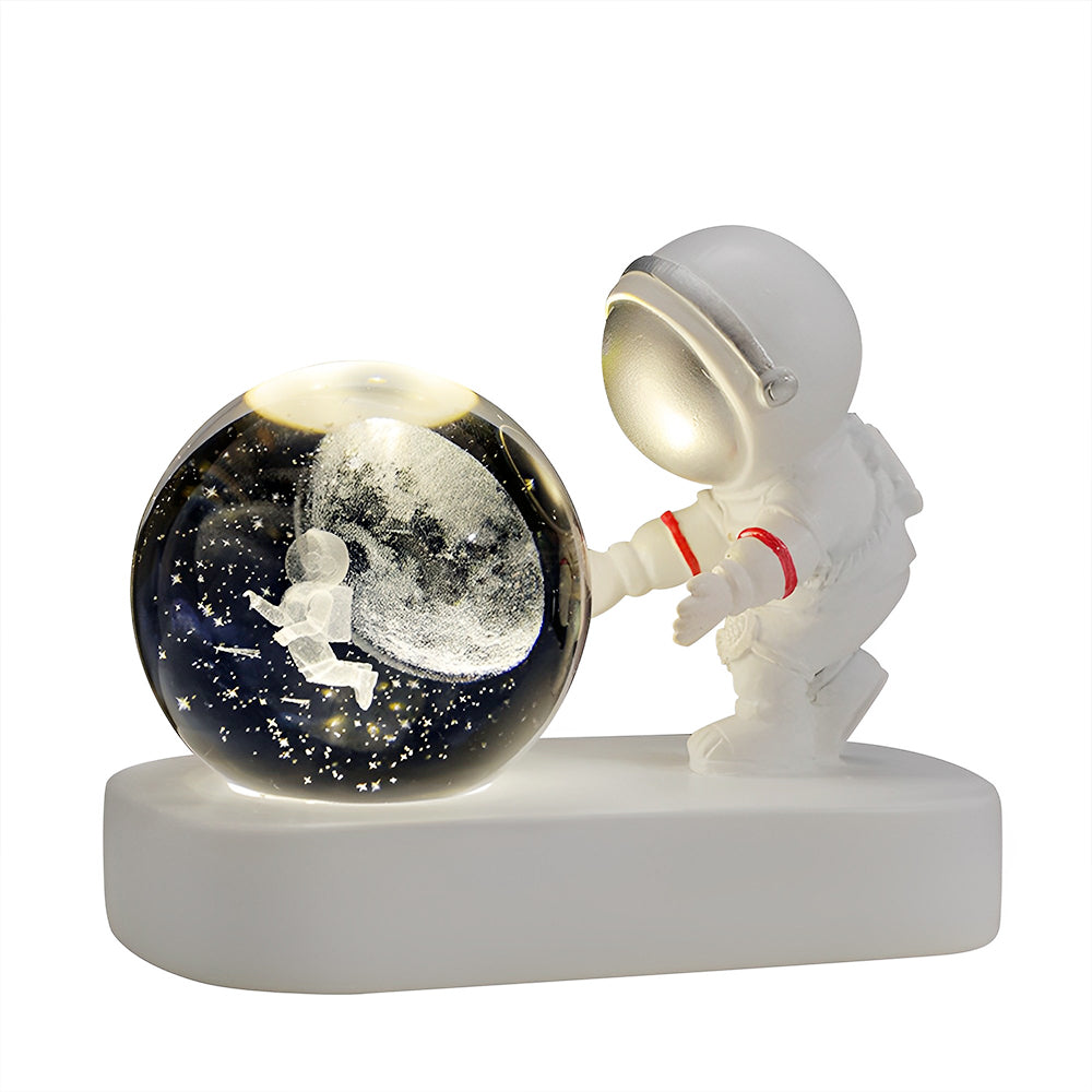 Astronaut 3D Crystal Ball Night Light for Home Décor - USB Plugged In_5