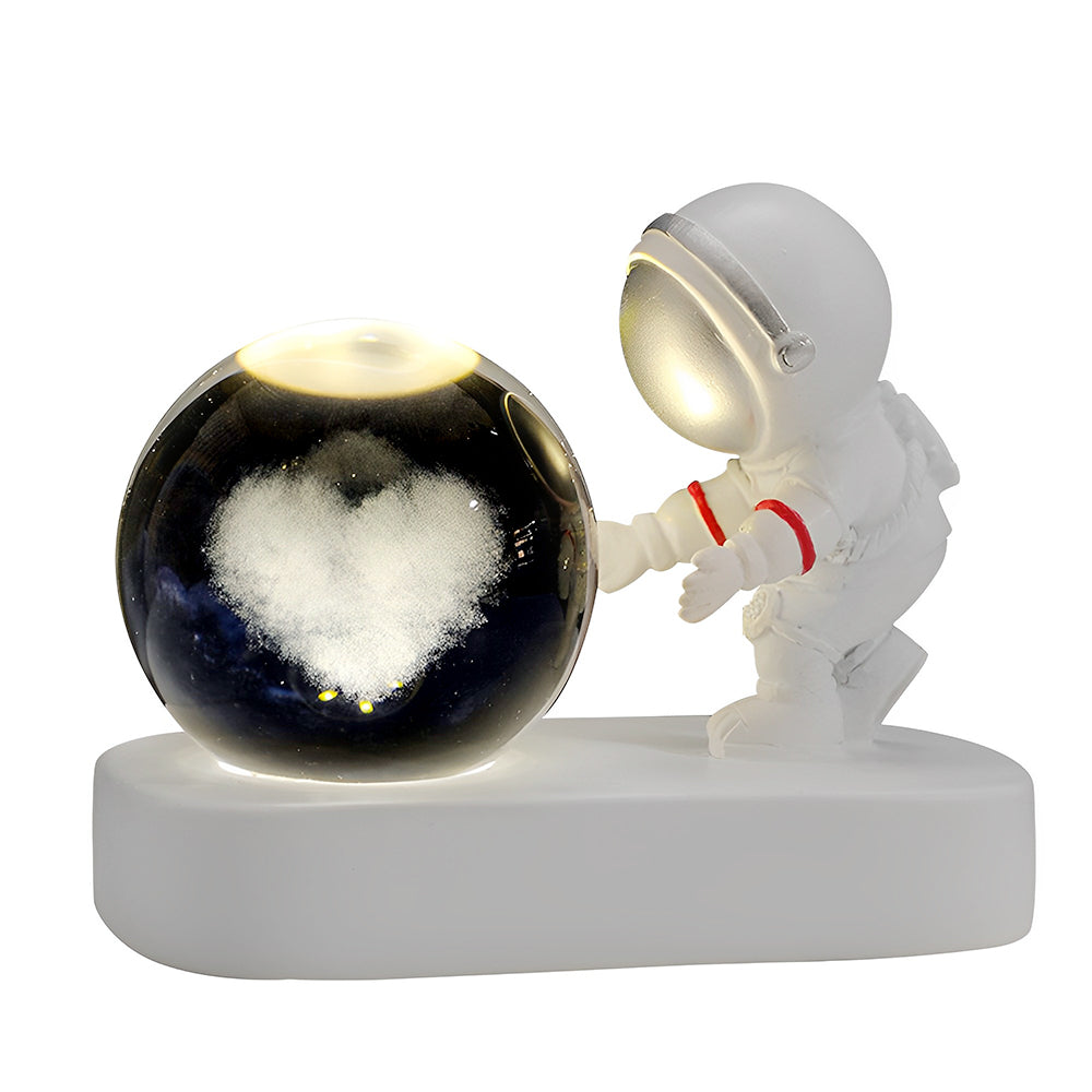Astronaut 3D Crystal Ball Night Light for Home Décor - USB Plugged In_6