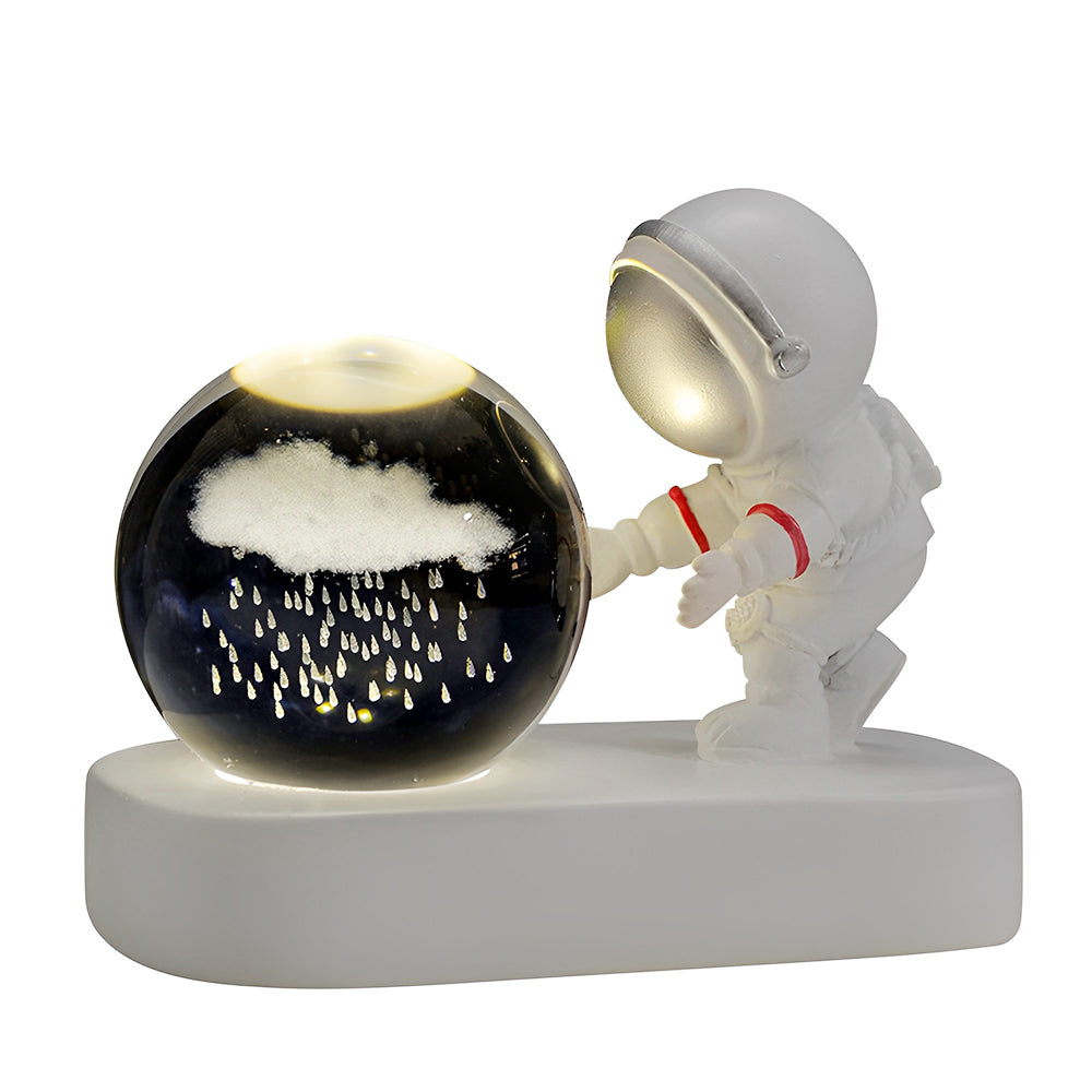 Astronaut 3D Crystal Ball Night Light for Home Décor - USB Plugged In_7