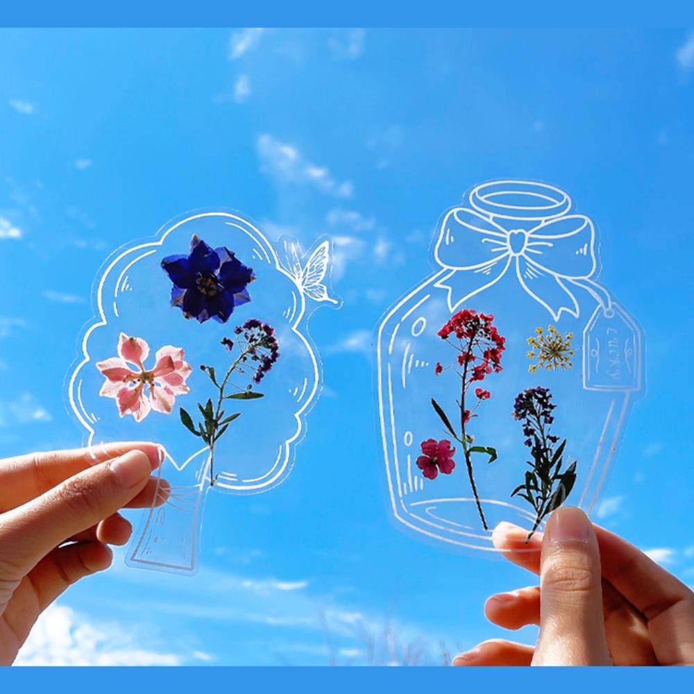 20pcs Handmade Transparent Dried Flower Bookmark_11