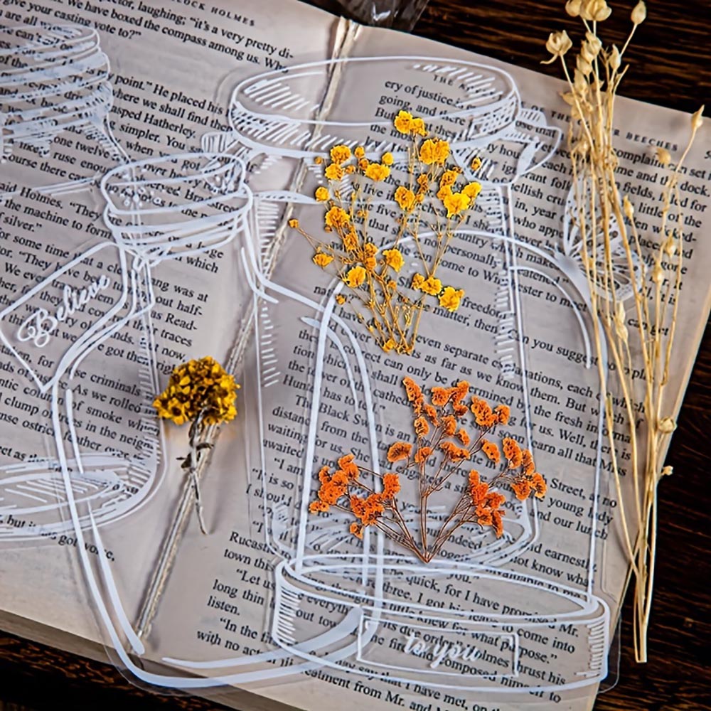 20pcs Handmade Transparent Dried Flower Bookmark_14