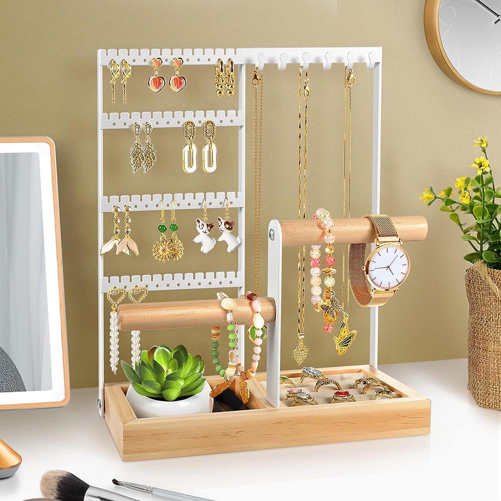 Desktop Jewelry Organizer Jewelry Stand With Ring And Bracelet Holder_2
