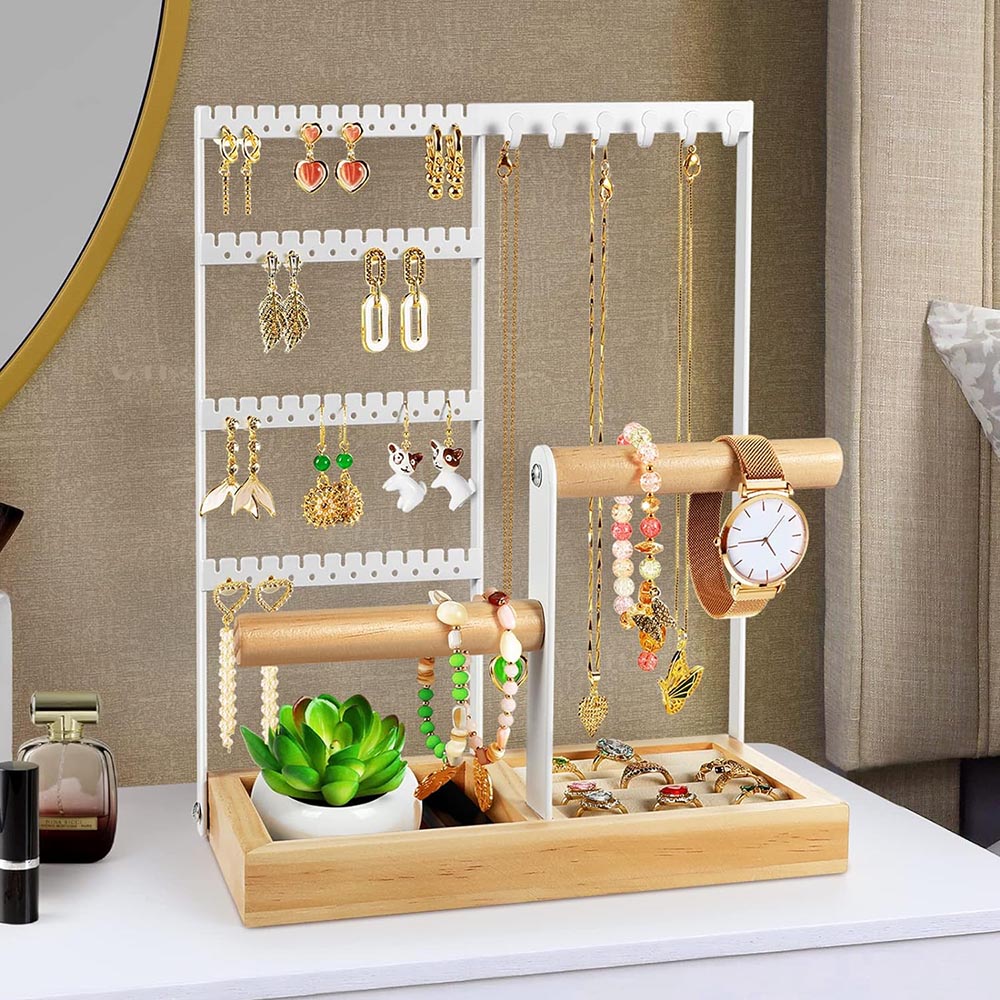 Desktop Jewelry Organizer Jewelry Stand With Ring And Bracelet Holder_6