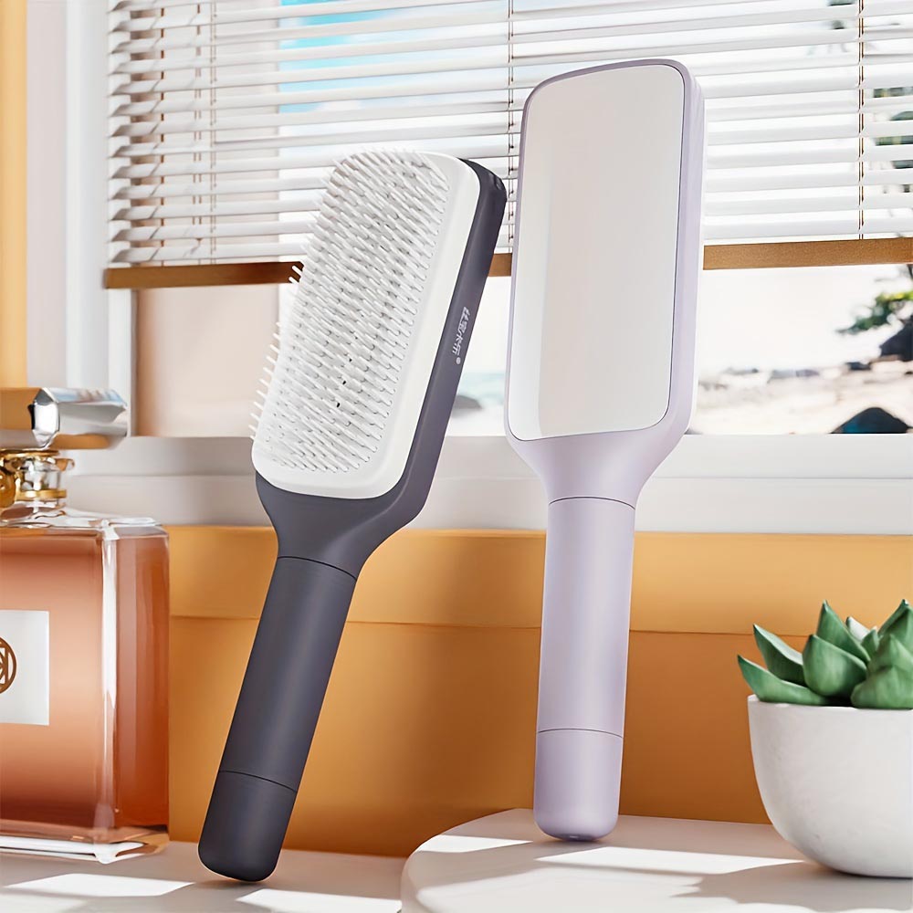 Anti-Static Massage Comb Scalable Rotate Lifting Self Cleaning Hairbrush_9