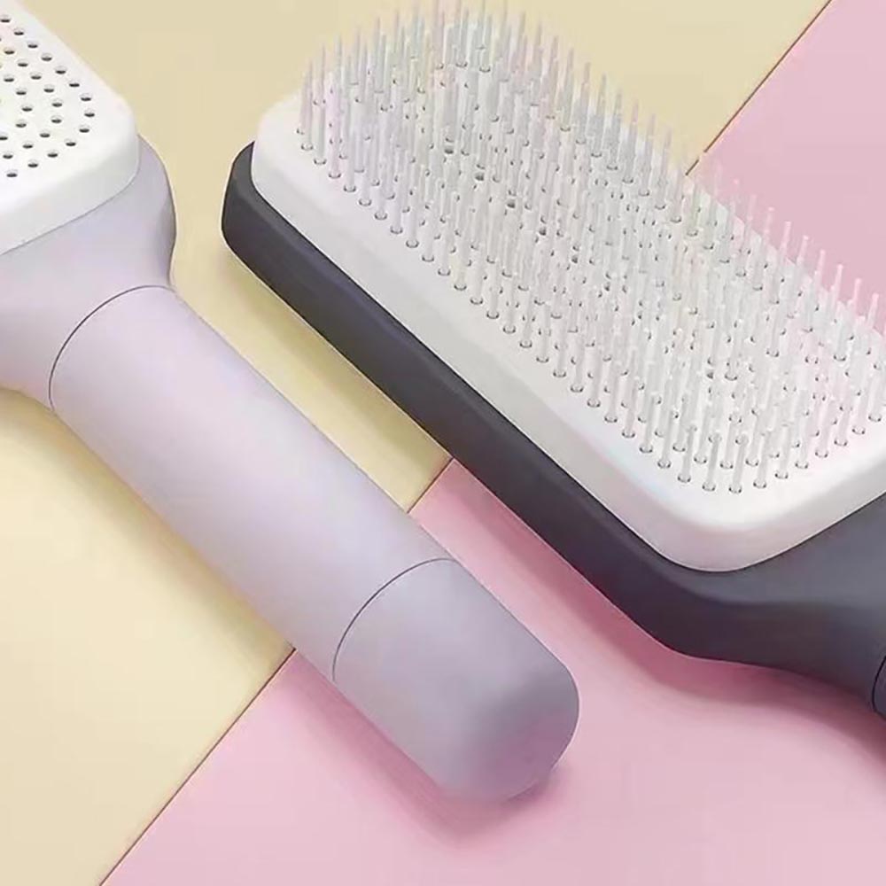 Anti-Static Massage Comb Scalable Rotate Lifting Self Cleaning Hairbrush_6
