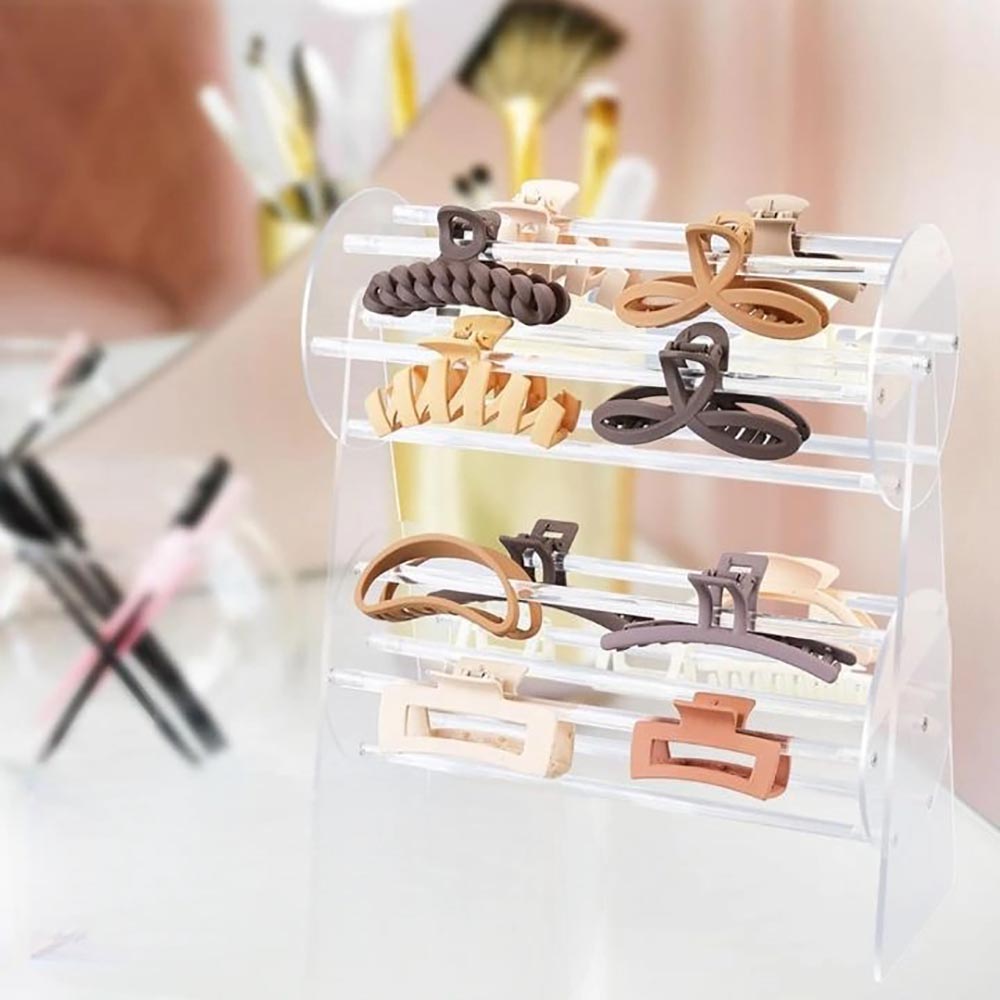 360-Degree Acrylic Claw Clip and Hair Clip Organizer and Storage Holder_8