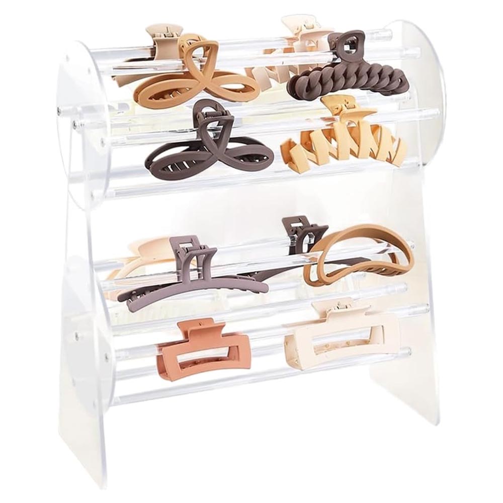 360-Degree Acrylic Claw Clip and Hair Clip Organizer and Storage Holder_2