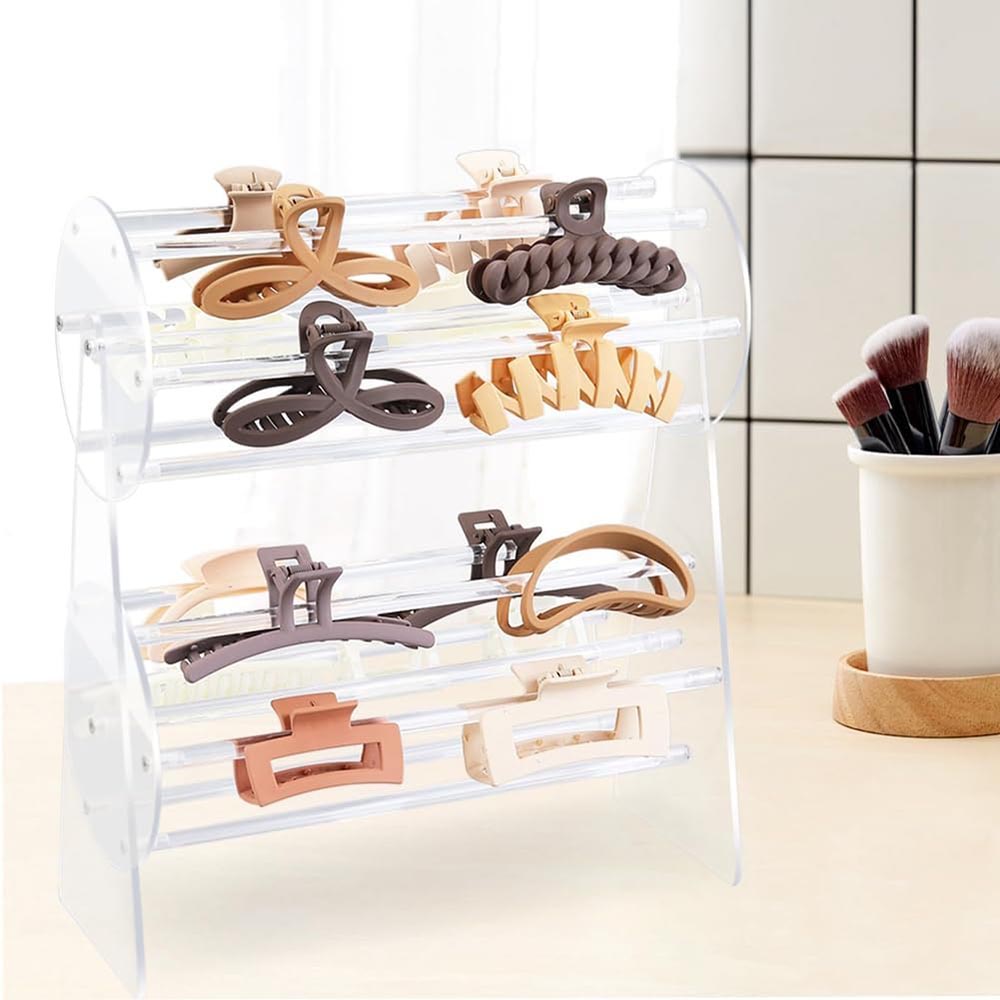 360-Degree Acrylic Claw Clip and Hair Clip Organizer and Storage Holder_7