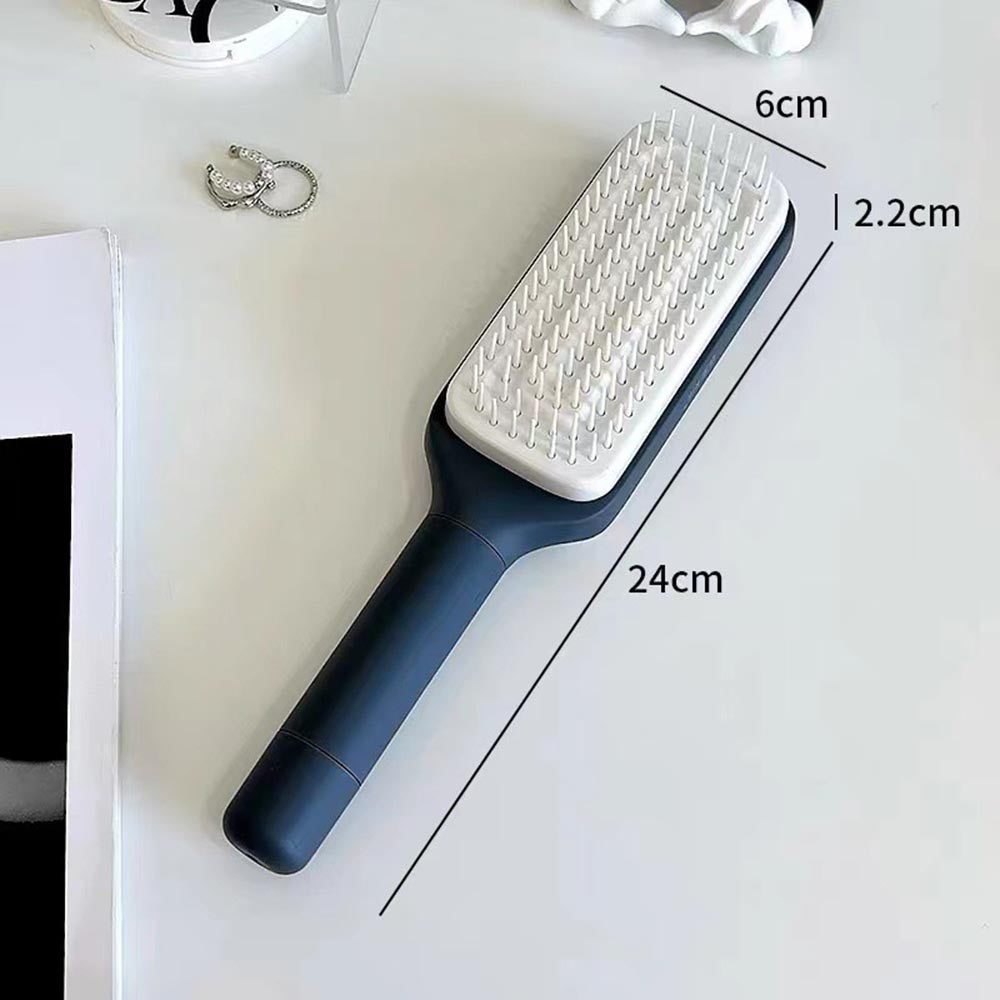 Anti-Static Massage Comb Scalable Rotate Lifting Self Cleaning Hairbrush_15