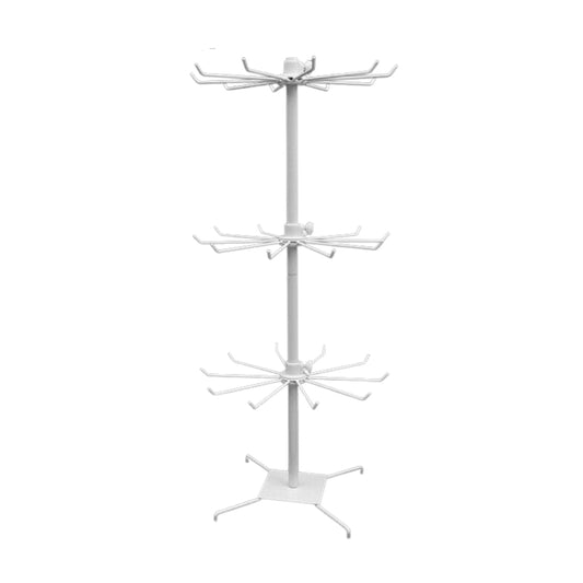 Rotating 3-Tier Jewelry Display Stand: Metal Rack Holder_0