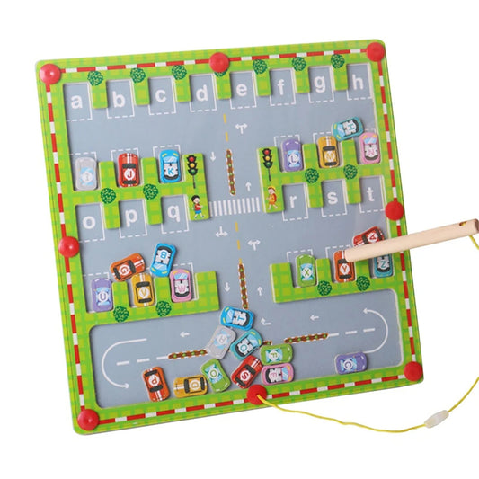 Magnetic Alphabet Maze Letter Puzzle Montessori Educational Toys_0