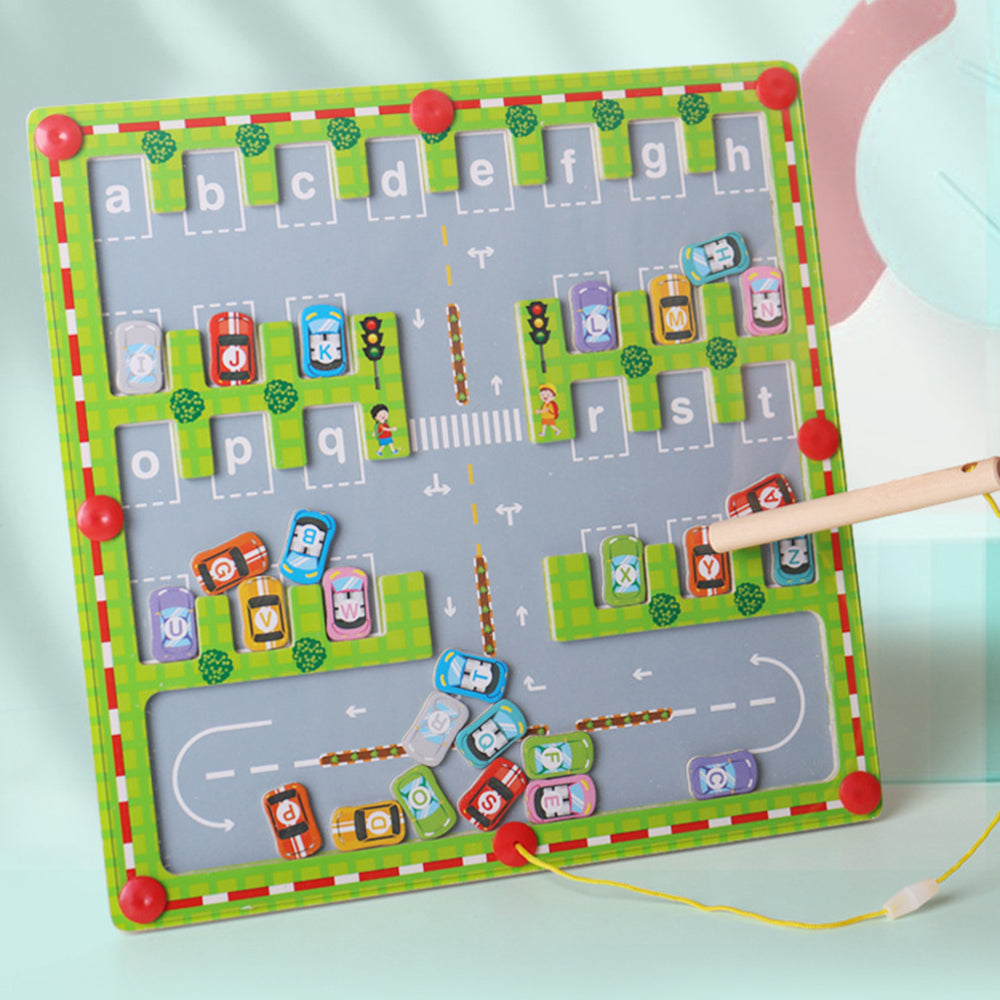 Magnetic Alphabet Maze Letter Puzzle Montessori Educational Toys_5