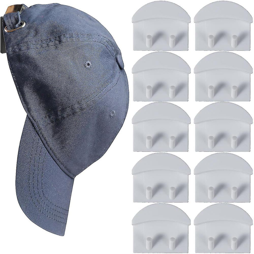 10pcs Self-Adhesive Multifunctional Hat Hooks For Wall_2