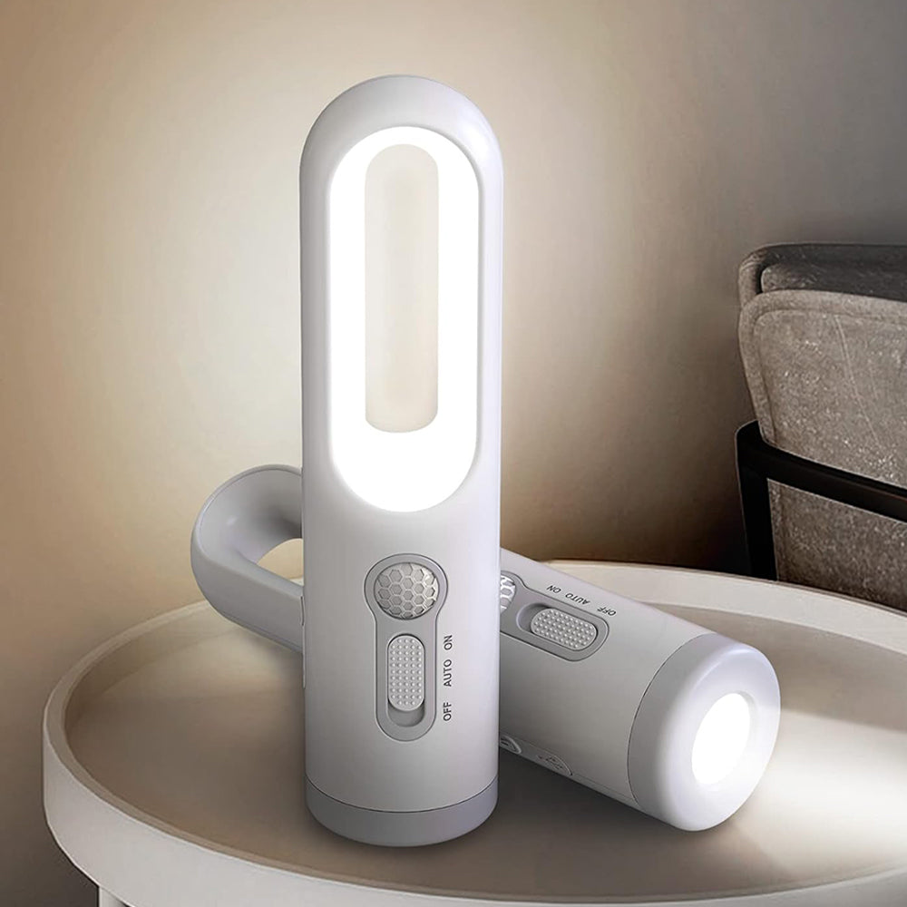 2-in-1 Portable LED Motion Sensor Night Light Indoor Flashlight - Rechargeable_3