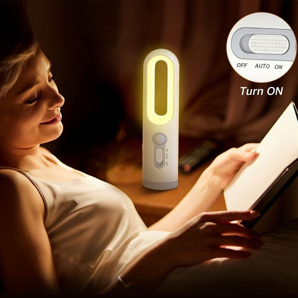 2-in-1 Portable LED Motion Sensor Night Light Indoor Flashlight - Rechargeable_13
