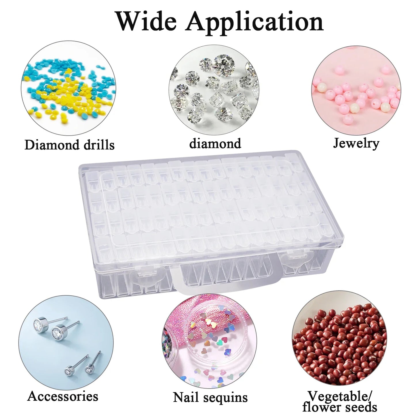 ARTDOT Storage Box For 5D Stitch Diamond Painting Art Tools 56 64 Grid Diamonds Painting Bag Kits Accessories New Case