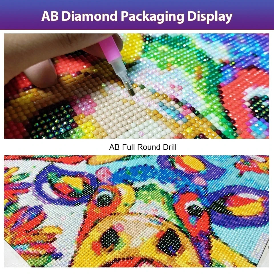 AB Diamond Painting City Landscapes Pixel Art Picture Cross Stitch Kit Full Diamond Embroidery Mosaic Rhinestone Art Home Decor