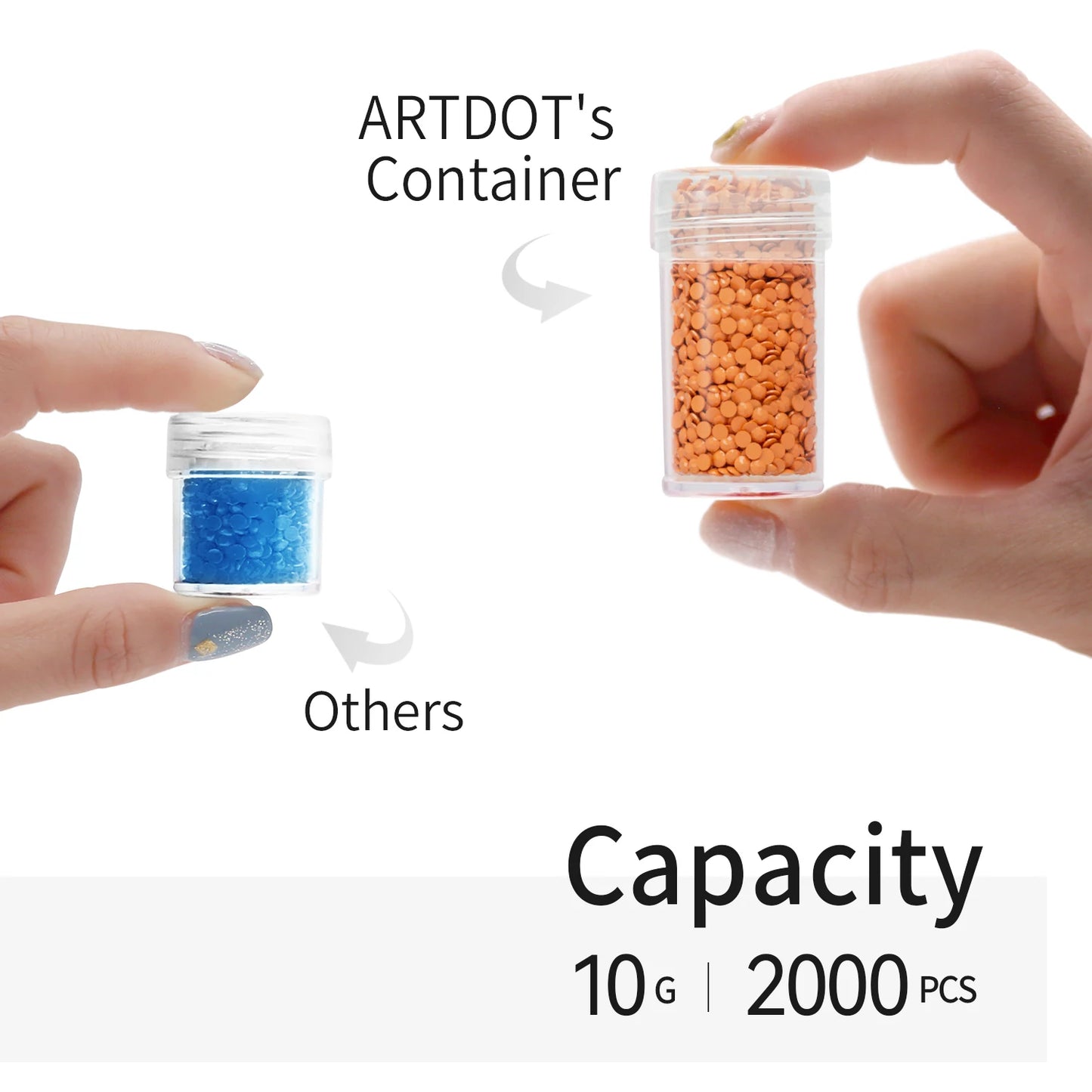 ARTDOT Diamond Painting Storage Containers 30/60/120 Slots Diamond Art Accessories and Tools for 5D Diamond Painting Kits