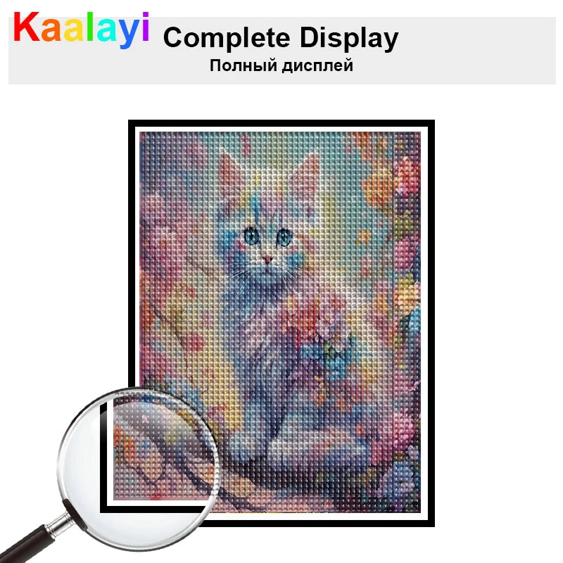 5D DIY AB Drill Diamond Painting Kit Cute Animals Cat Flowers Embroidery Mosaic Handmade Art Gift Craft Home Decor Gift zy 0454