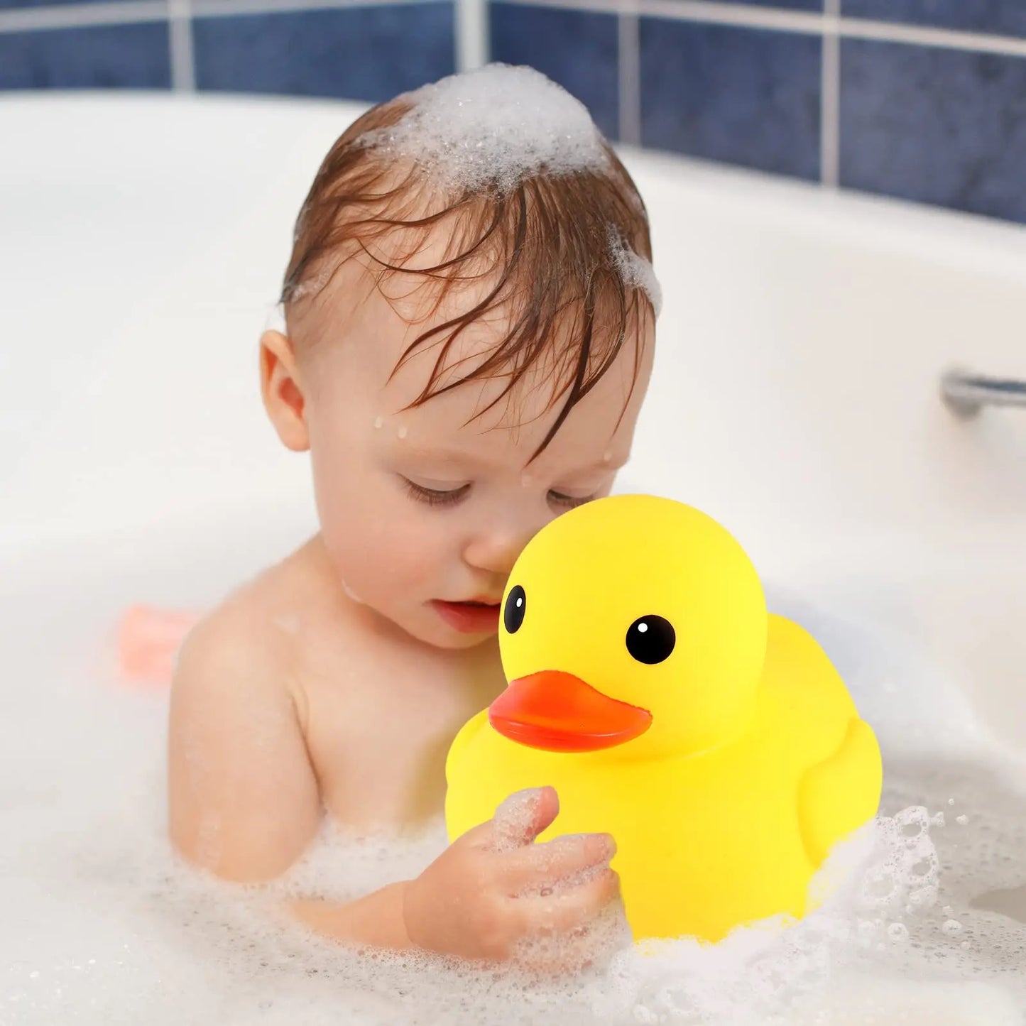 2 Pcs Jumbo Rubber Duck 10.2 Inch Duck Bath Toy Giant Rubber Duck Large Rubber Ducky Bath Toy Squeaky Big Yellow Rubber Ducks