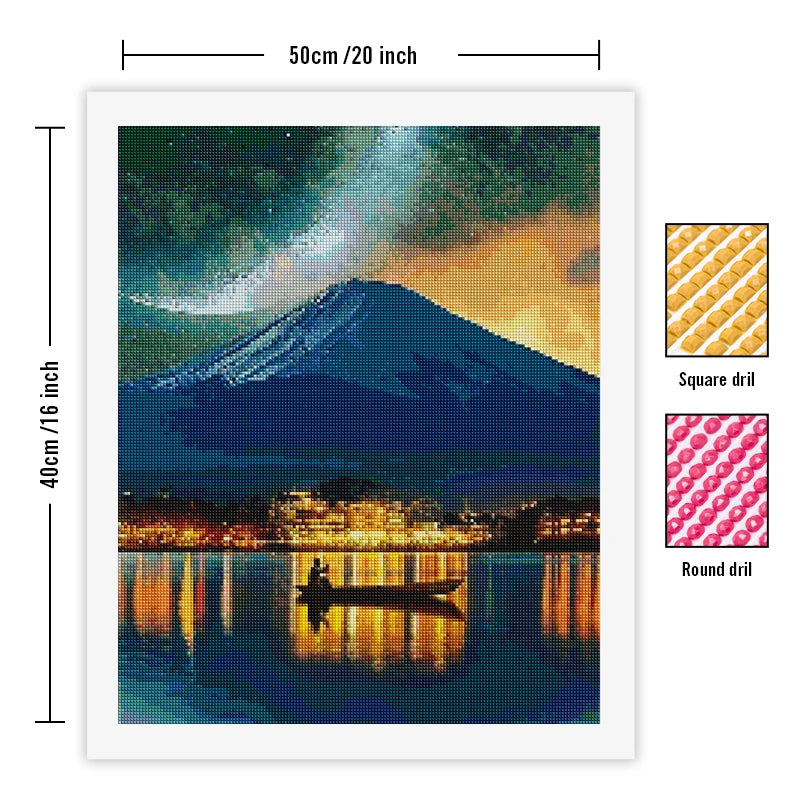 RUOPOTY 5D Diamond Painting Decor Home Picture Of Rhinestone Diamond Embroidery Landscape Night View Beaded Gift