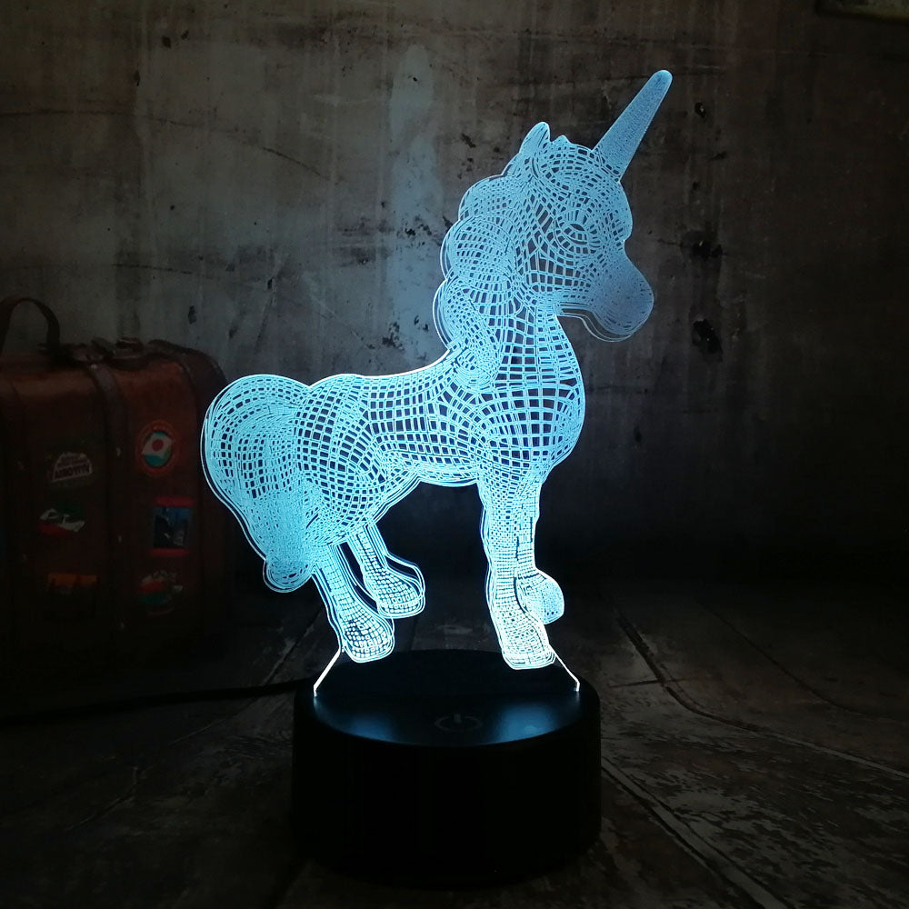 3D Unicorn Night Light with Remote Control- USB Interface_5