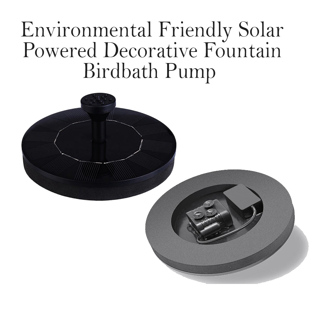 Environmental Friendly Solar Powered Decorative Fountain Birdbath Pump_5