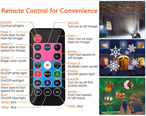 2 in 1 Holiday Projector Lights with 16 Film Options - AU,EU,UK,US Plug_7