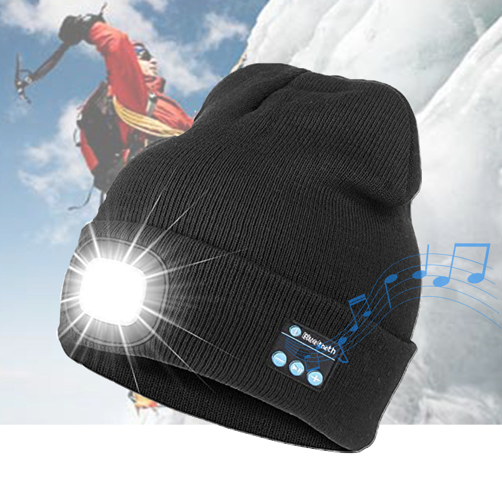 Bluetooth Music Knitted Hat with LED Lamp Cap- USB Charging_7