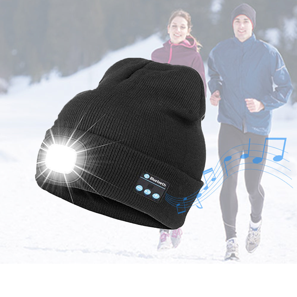 Bluetooth Music Knitted Hat with LED Lamp Cap- USB Charging_6