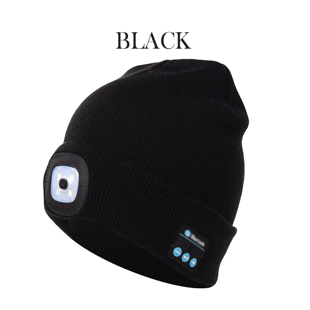 Bluetooth Music Knitted Hat with LED Lamp Cap- USB Charging_4