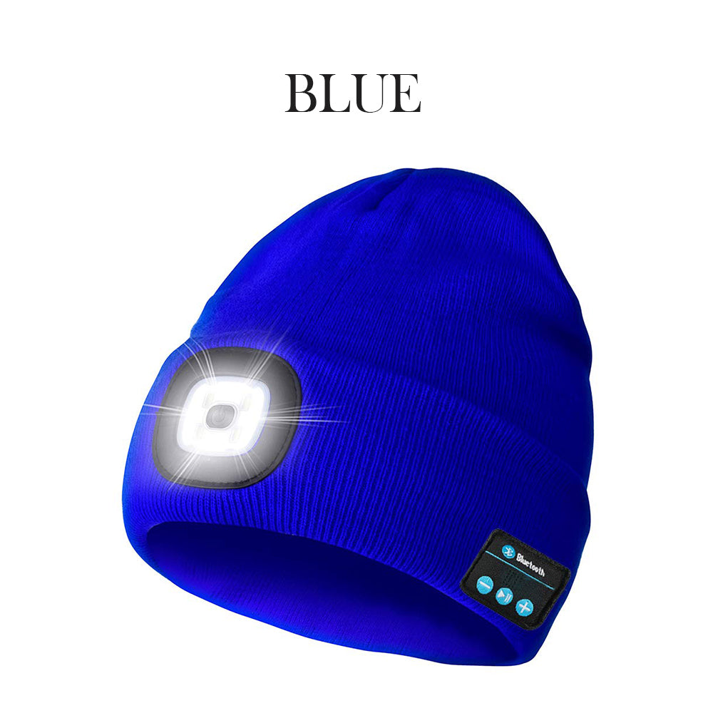 Bluetooth Music Knitted Hat with LED Lamp Cap- USB Charging_3