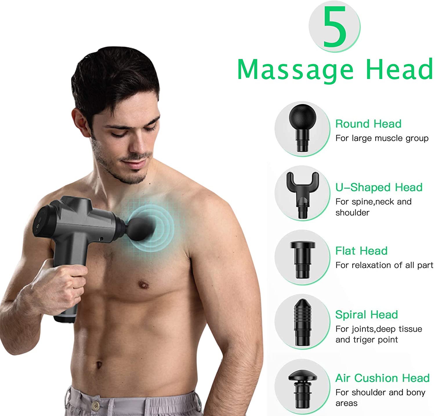 LCD Display Sports Muscle Relaxer Electric Massager- USB Charging_7