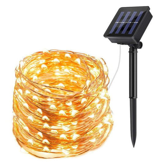 Waterproof Outdoor Solar LED Strip Mini String Lights 20M_0