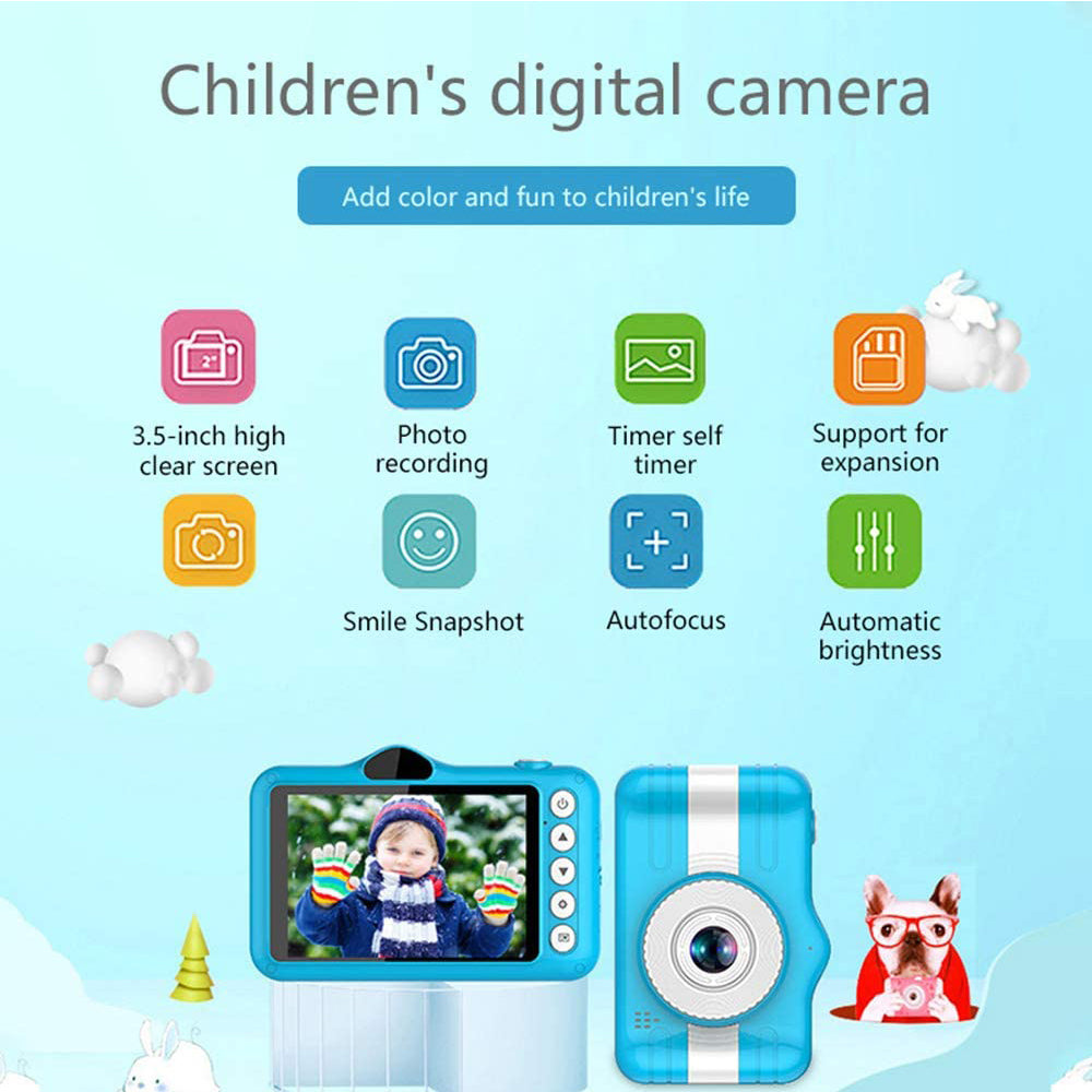 3.5 Inch Mini Cute Digital Camera for Kids 12MP Photo Video Camera- USB Charging_9