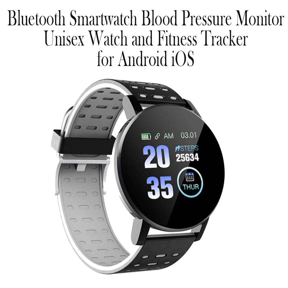 Bluetooth Smartwatch Blood Pressure Monitor Unisex and Fitness Tracker- USB Charging_3