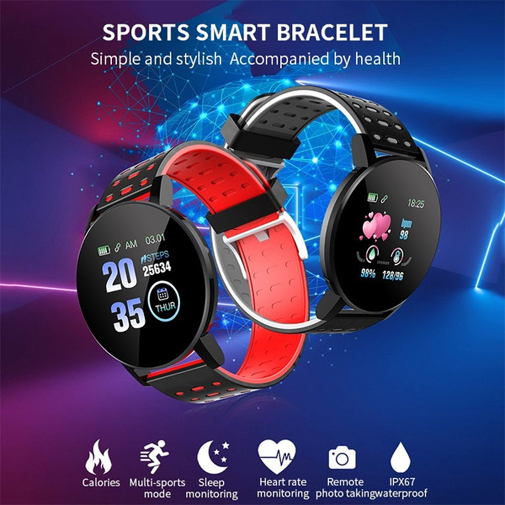 Bluetooth Smartwatch Blood Pressure Monitor Unisex and Fitness Tracker- USB Charging_8