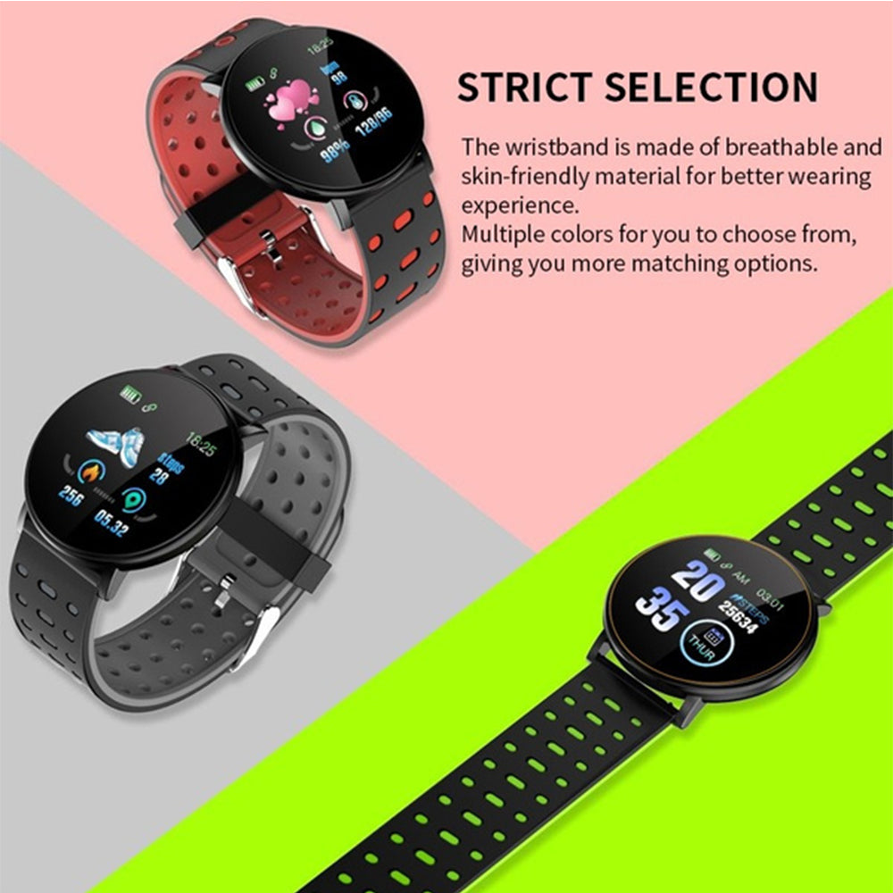 Bluetooth Smartwatch Blood Pressure Monitor Unisex and Fitness Tracker- USB Charging_11