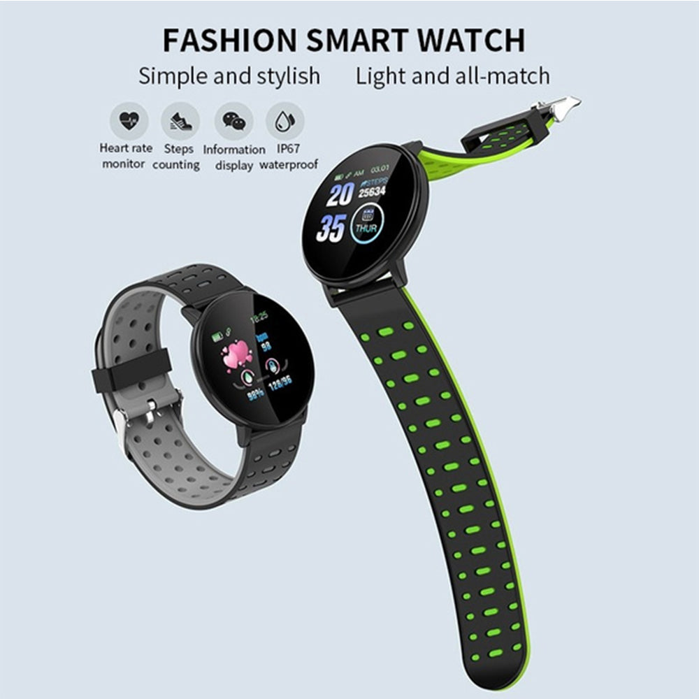 Bluetooth Smartwatch Blood Pressure Monitor Unisex and Fitness Tracker- USB Charging_12
