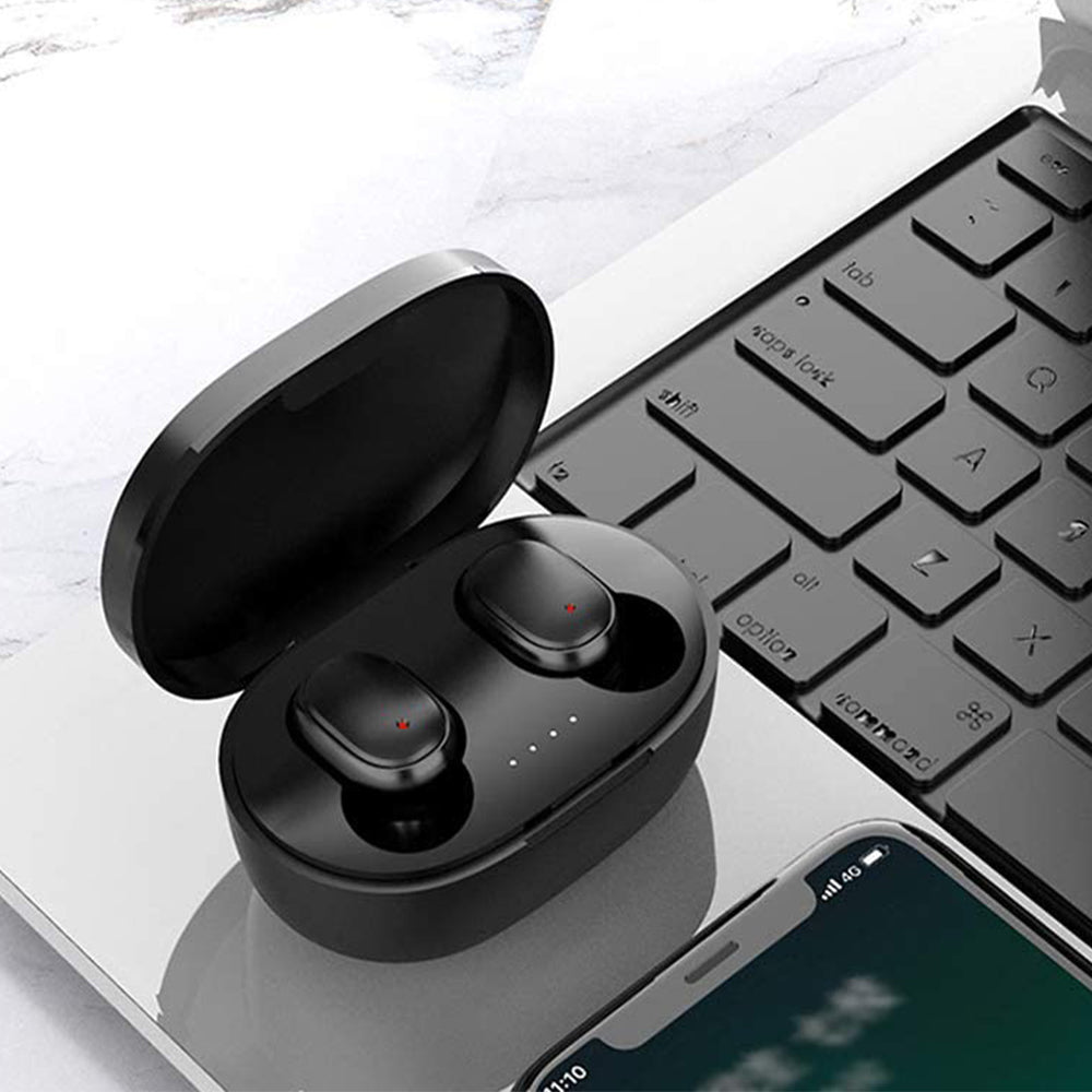 Wireless Headphones Stereo Headset Mini Earbuds with Mic- USB Charging_1