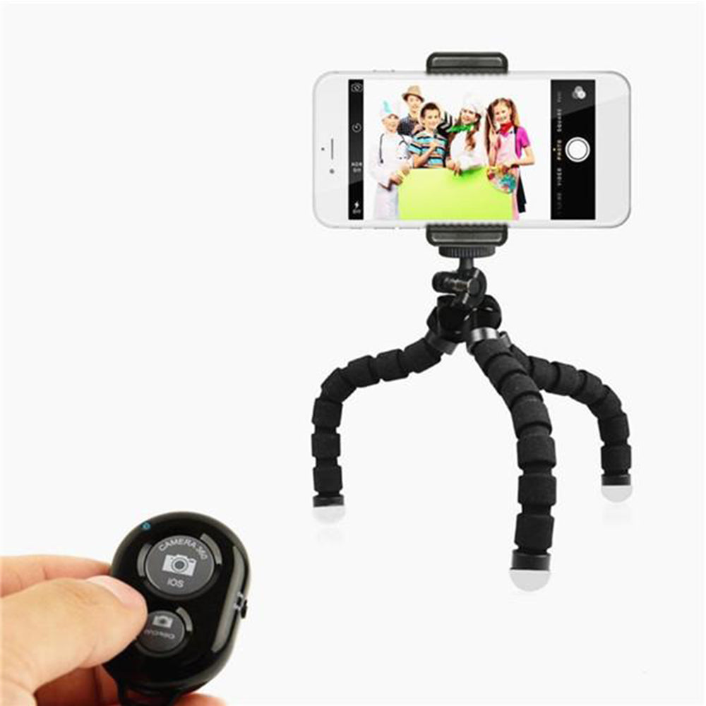 Remote Control Flexible Mobile Phone Holder Tripod Octopus Bracket for Cell Phone and Camera Selfie Stand_1