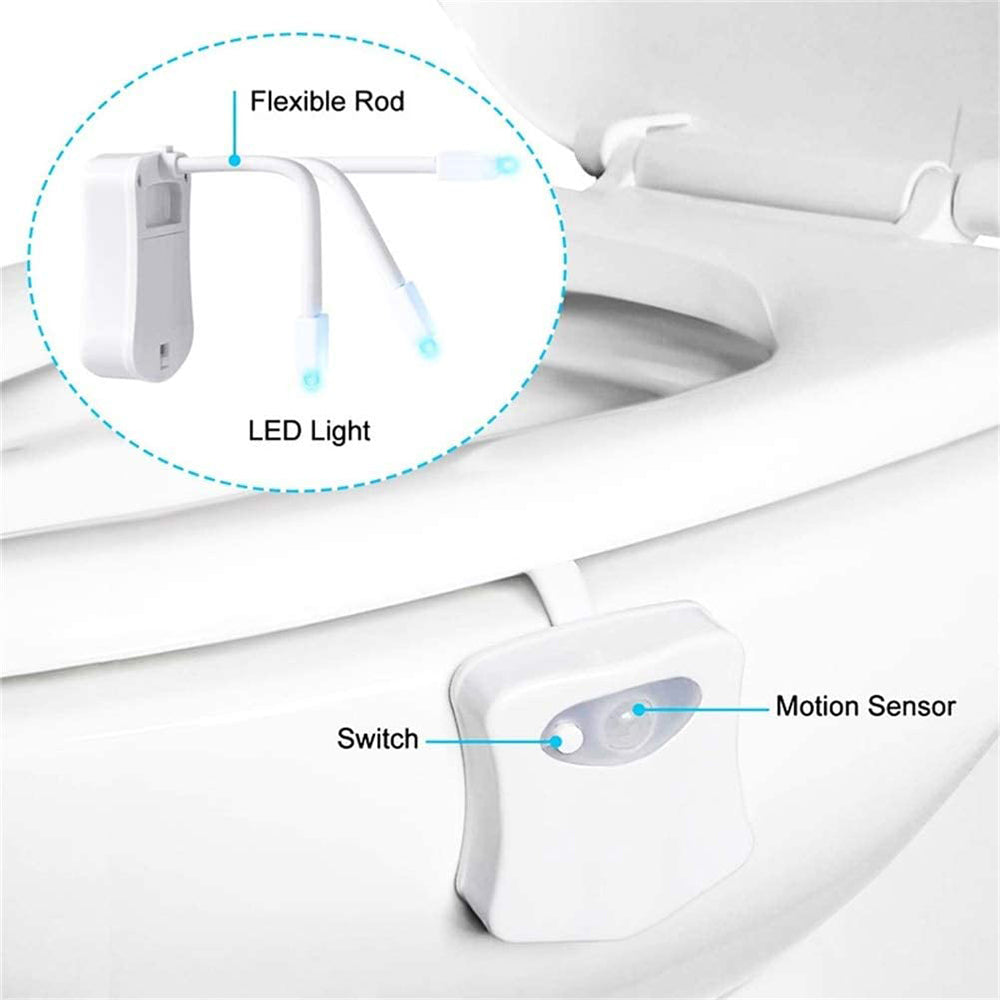 Smart Motion Sensor Toilet Seat Night Light in 8 Colors- Battery Operated_7