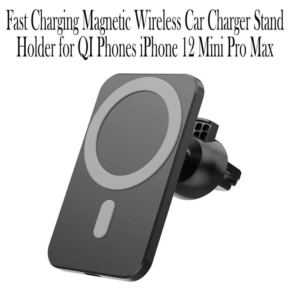 15W Fast Charging Magnetic Wireless Car Charger Stand Holder for QI Phones_5