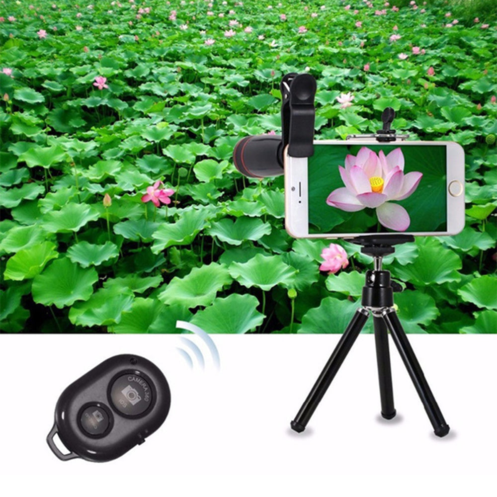 10 in 1 Kit 180 degree Fisheye Lens 0.65 Wide Angle Lens 12x Magnifying for Mobile Phones_2