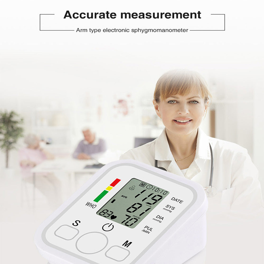 High Accuracy Digital Blood Pressure Monitor Sphygmomanometer - Battery Operated_6