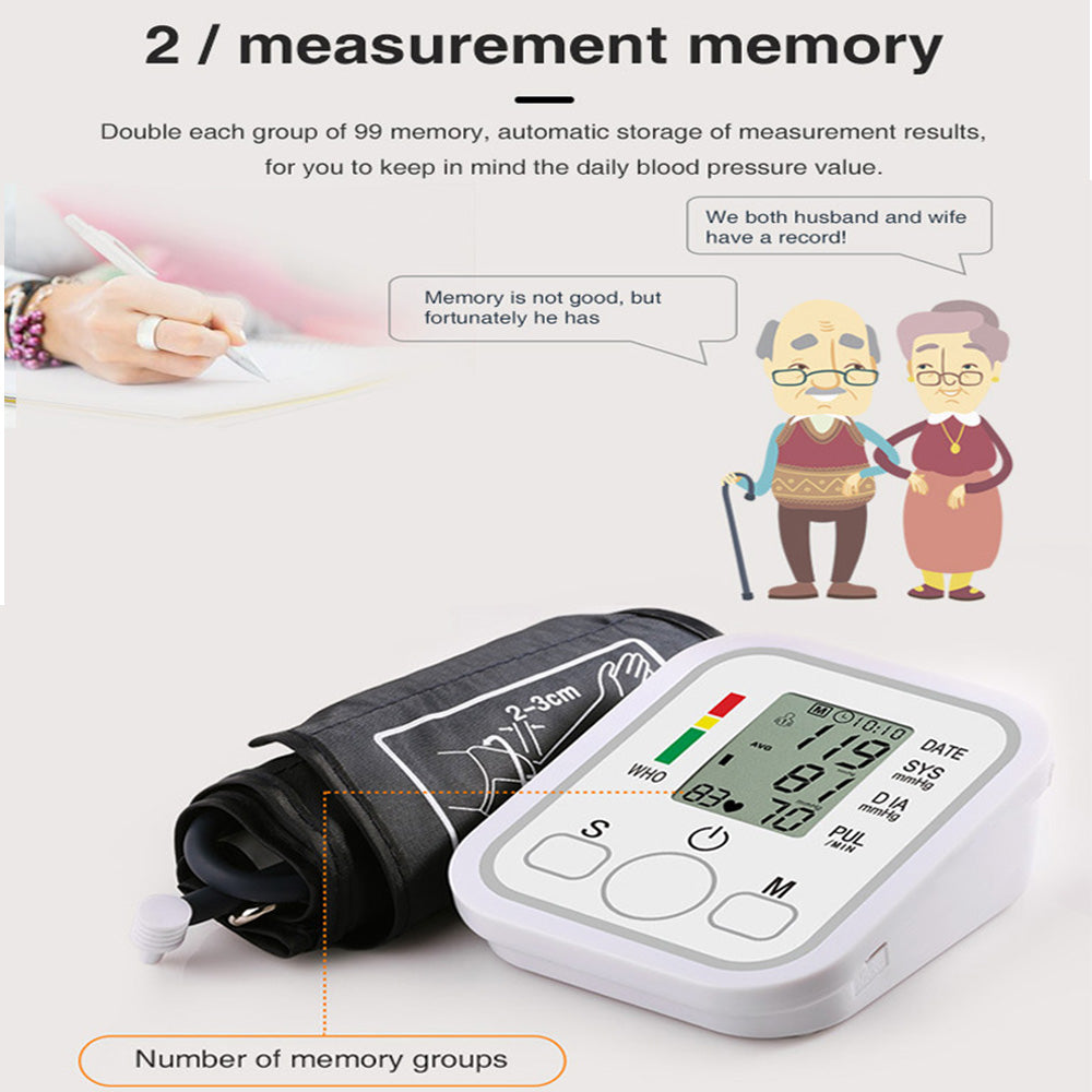 High Accuracy Digital Blood Pressure Monitor Sphygmomanometer - Battery Operated_8